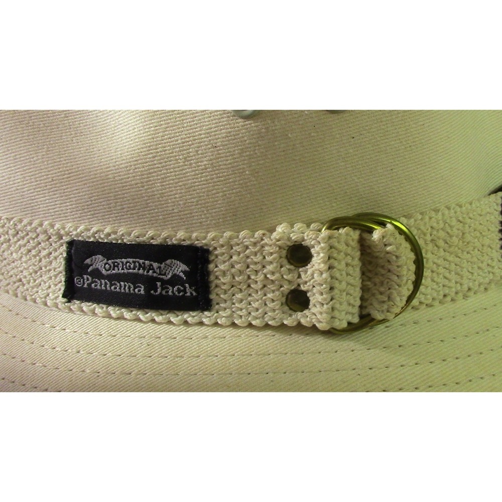 Original Panama Jack Canvas Ivory Fedora Safari Hat New X Large - Picture 3 of 6